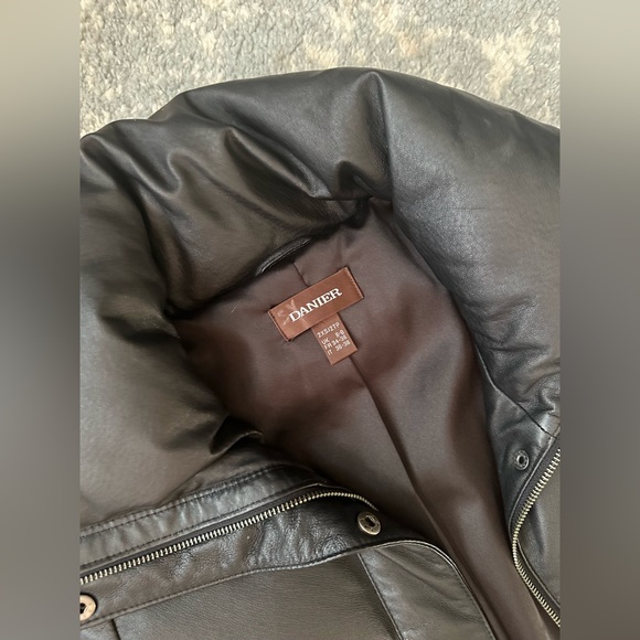 Danier Genuine Leather Down Jacket (like new) - Picture 4 of 9